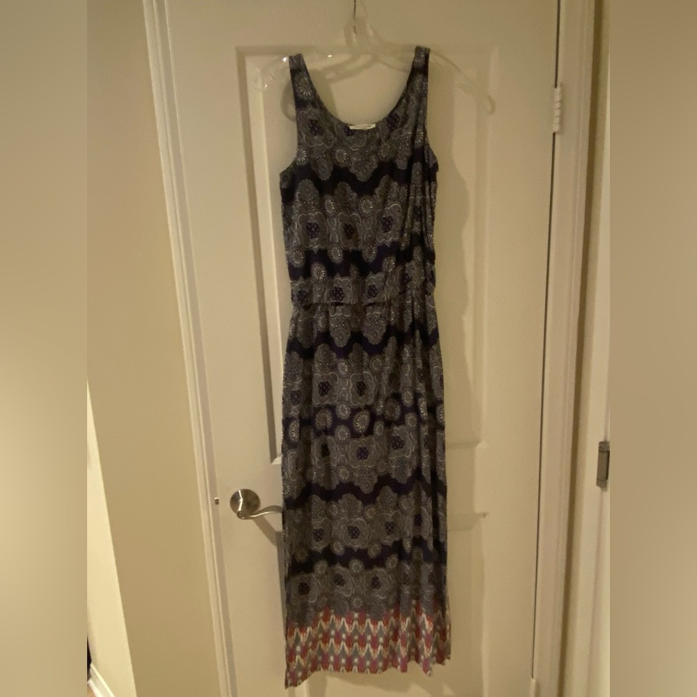 Blue maxi dress beach cover up.  size S